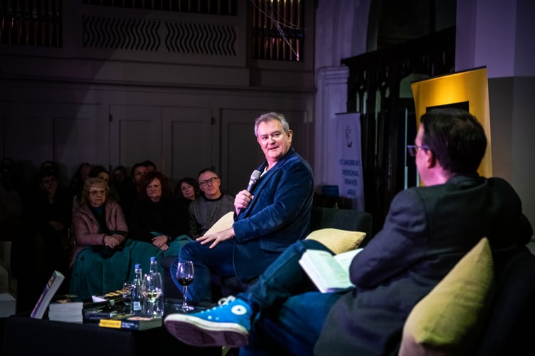 St Andrew's Church welcomed a packed house for a talk by Downton Abbey and Paddington star Hugh Bonneville (Photo: Natalia Sharomova)