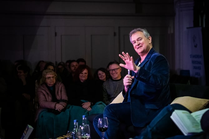 St Andrew's Church welcomed a packed house for a talk by Downton Abbey and Paddington star Hugh Bonneville (Photo: Natalia Sharomova)