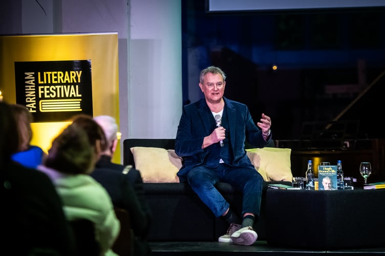 St Andrew's Church welcomed a packed house for a talk by Downton Abbey and Paddington star Hugh Bonneville (Photo: Natalia Sharomova)
