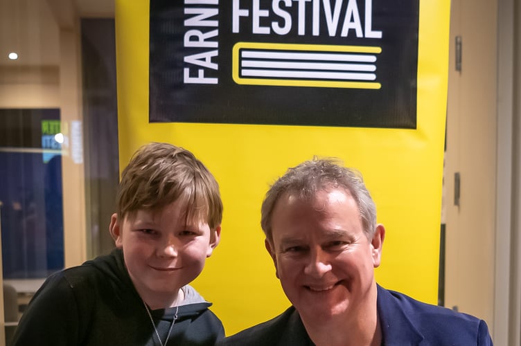 St Andrew's Church welcomed a packed house for a talk by Downton Abbey and Paddington star Hugh Bonneville (Photo: Natalia Sharomova)