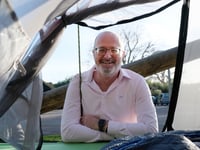 The teacher who camped in freezing temperatures to raise over £10k