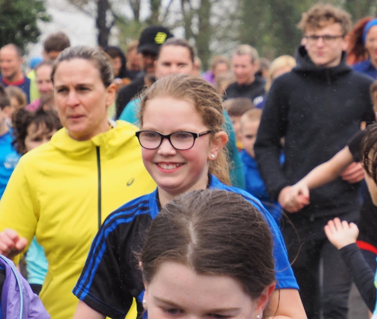 Happy smiling faces as the race starts
