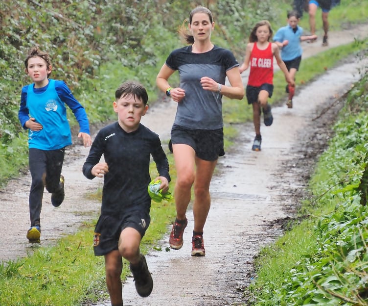 Runners had to battle hills, fields and mud