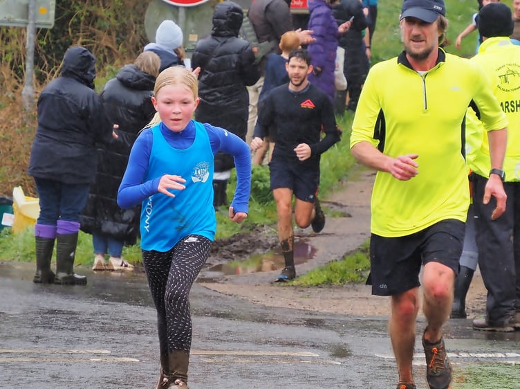 Girls from Carbeile, Brunel, and SRG Landrake were the first to cross the finish line