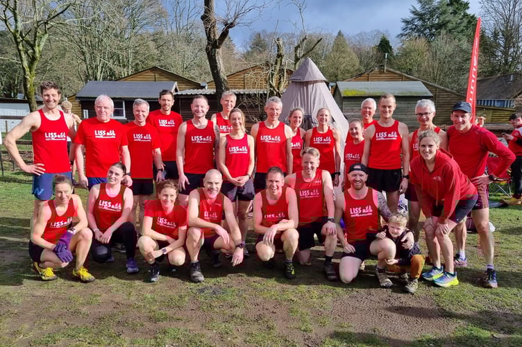 Liss Runners at the final round of the Southern Cross Country League at Bourne Woods