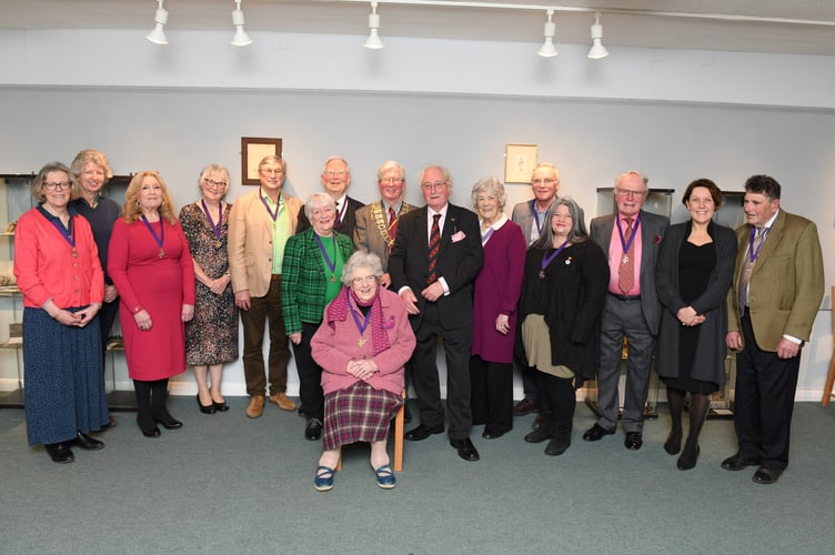 HASLEMERE VOLUNTEER AWARDS 

HASLEMERE, SURREY
ENGLAND
MARCH 21st 2024

Haslemere Volunteer Award Scheme ceremony, honouring residents who have given selflessly to the community were presented at the Haslemere Town Councilâs annual meeting held at Haslemere Museum

The medals for the awards were donated by Sir Ray Tindle, the late proprietor of the Herald

The Haslemere Volunteer Award Scheme is run by volunteers and nominations are sought annually for those who have provided help and support to vulnerable members of the community during recent years

Recipients of The Haslemere Volunteer Award Scheme together with Members of the Panel and Hamish Donaldson - Chairman of the Panel who has served since its inauguration in 2010


(Photo by Malcolm Wells)
 
Standard reproduction rates apply, contact Malcolm Wells to arrange payment
malcolmrichardwells@gmail.com