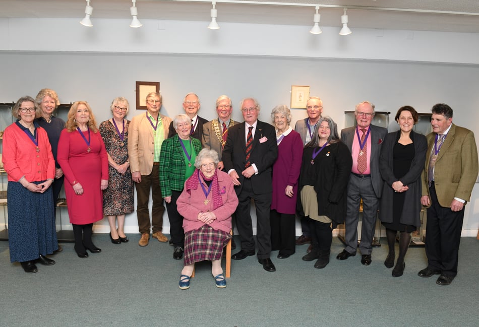 <p>Residents who have given selflessly to the community were honoured with Haslemere Volunteer Awards at Haslemere Town Council's annual meeting (Photo: Malcolm Wells)</p>