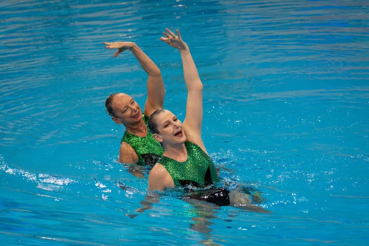 Andrea Holland and Carla Sanders perform their duet