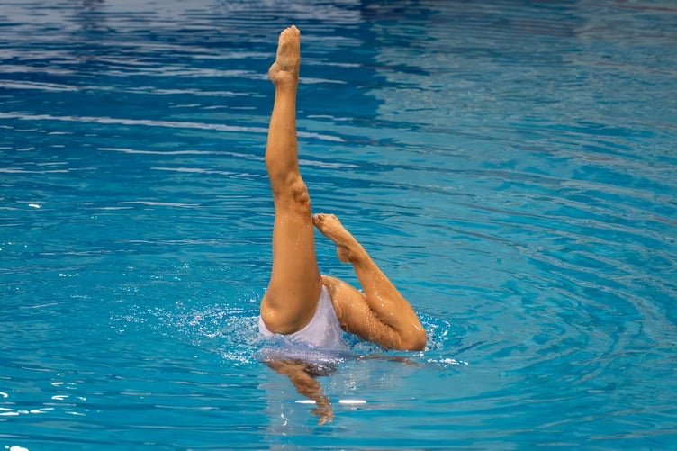 Andrea Holland performs her solo routine