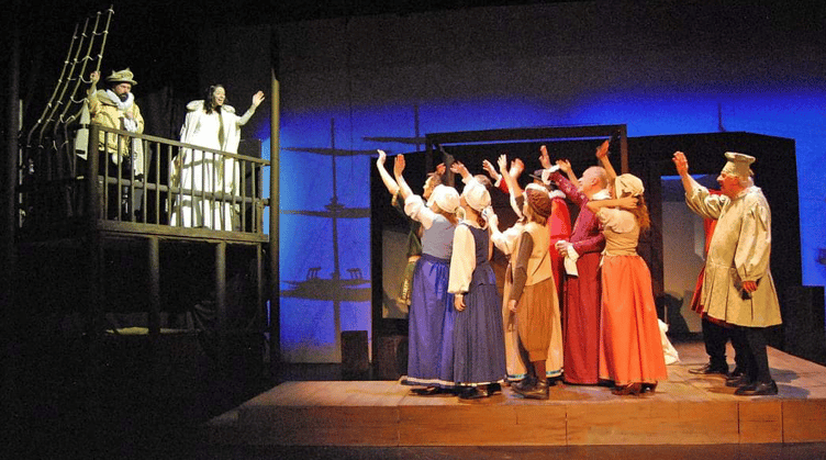 Barnstormers presented Shakespeare in Love at the Regal Theatre, Minehead.