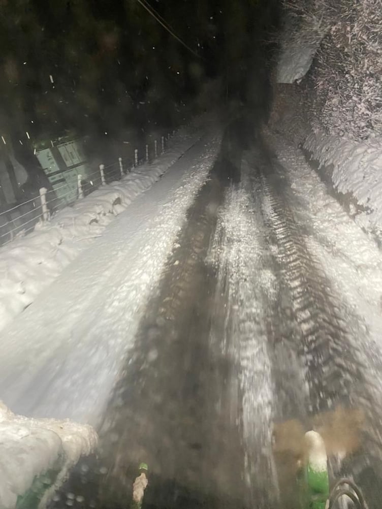 Exmoor was covered in snow on Wednesday night. PHOTO: Somerset Council.