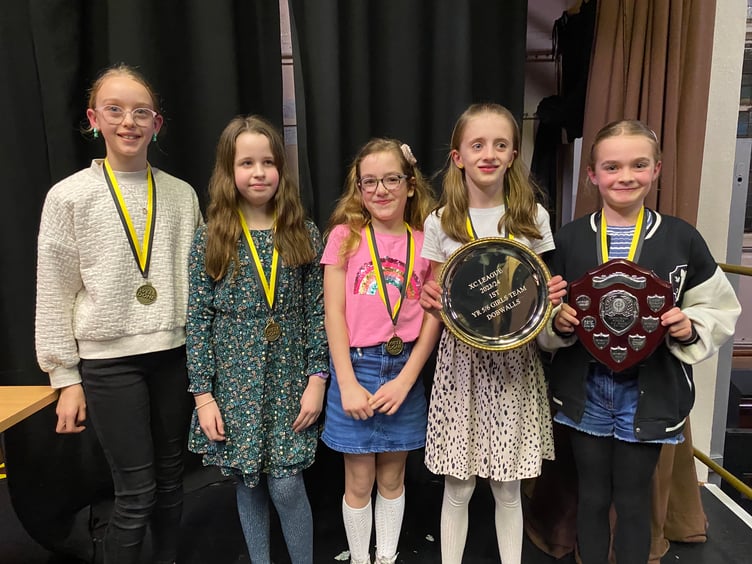 Year 5/6 girls from Dobwalls came 1st