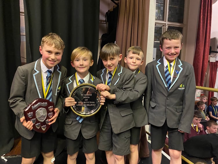 Year 3/4 boys from Liskeard Hilfort School came first in the teams
