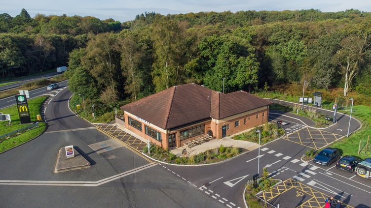 The drive-thru Starbucks on sale on the Liphook by-pass of the A3