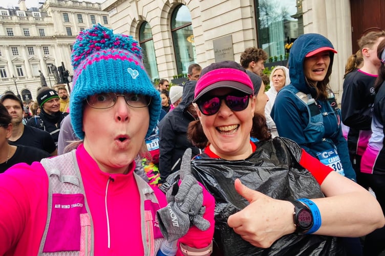 Annalisa Alexander and Emma Moore all set for the start of the London Cancer Research 10km