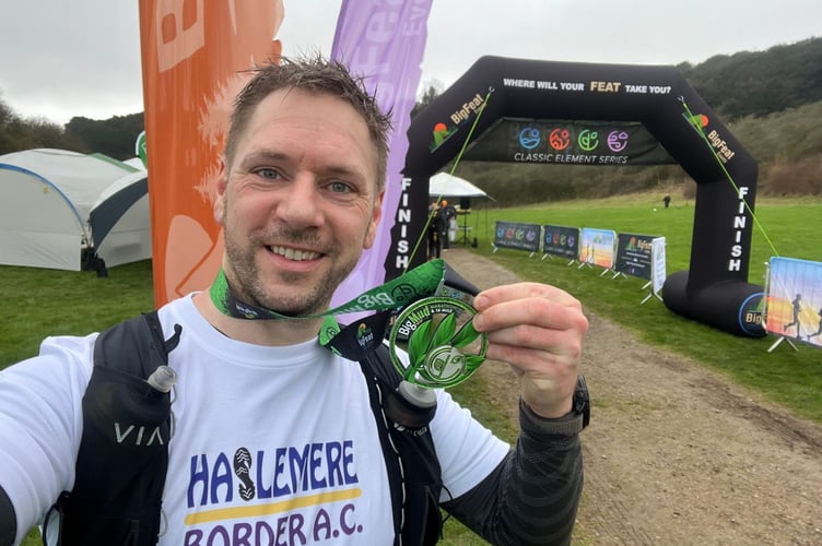 Patrick Ferguson with his Big Mud 16-miler medal