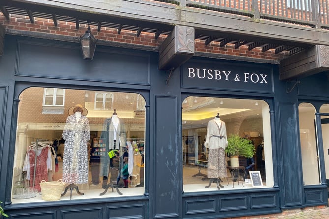 Independent women's clothing brand Busby & Fox has taken on the former Joules premises in Farnham's Lion & Lamb Yard