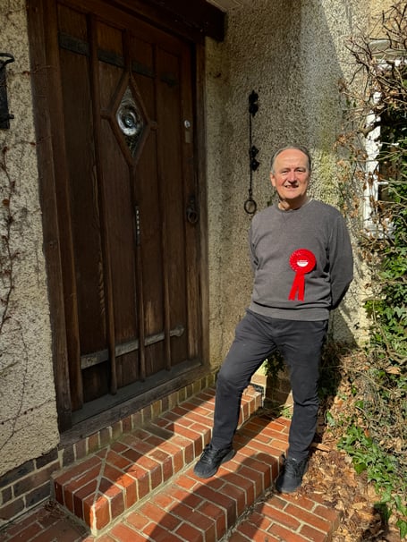 John Gaskell, Labour's candidate for Farnham Castle Ward.