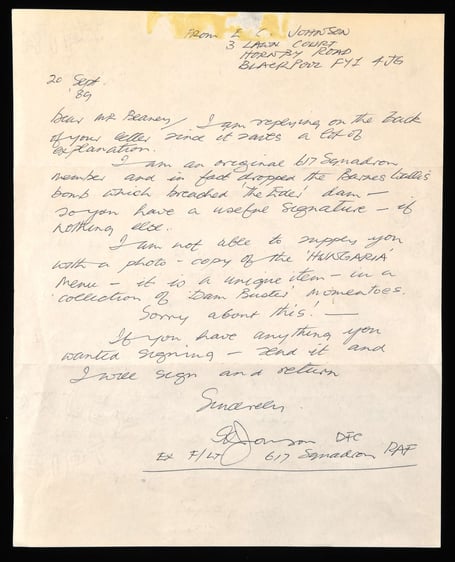 Dambuster letter