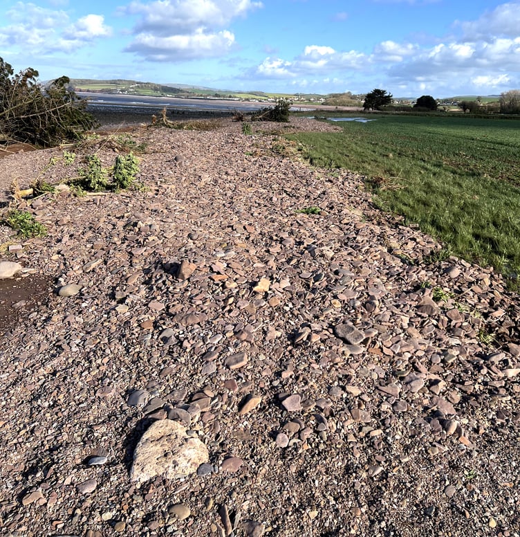 Tons of shingle and rocks were blown onto the Steam Coast Trail.