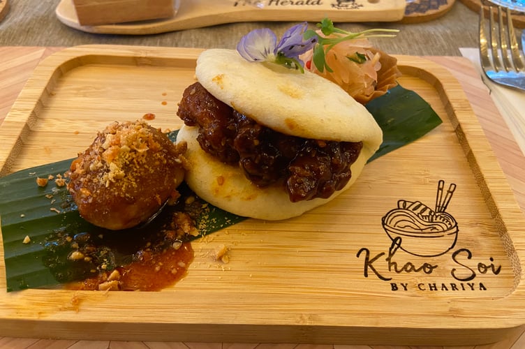 Guests were served a delicious trio of starters at Khao Soi's opening night