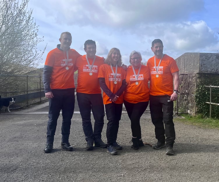 All abseilers got a medal in recognition of their achievement.
