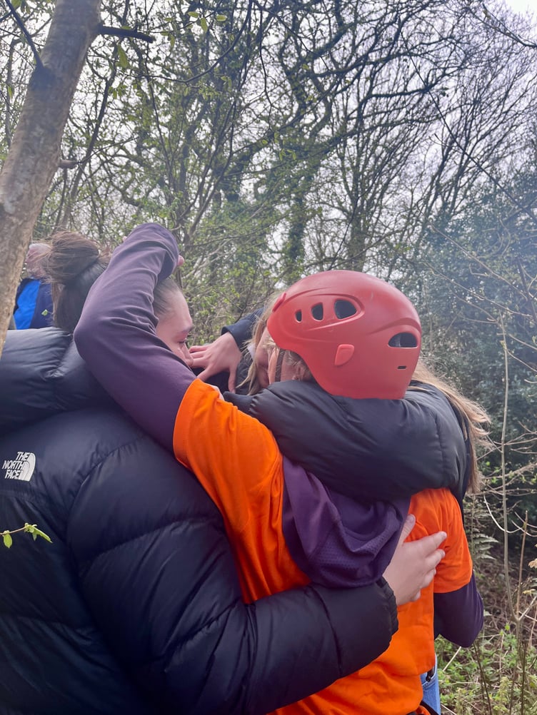 Debbie Hollinson and Darcy's friends had a big group hug at the end.