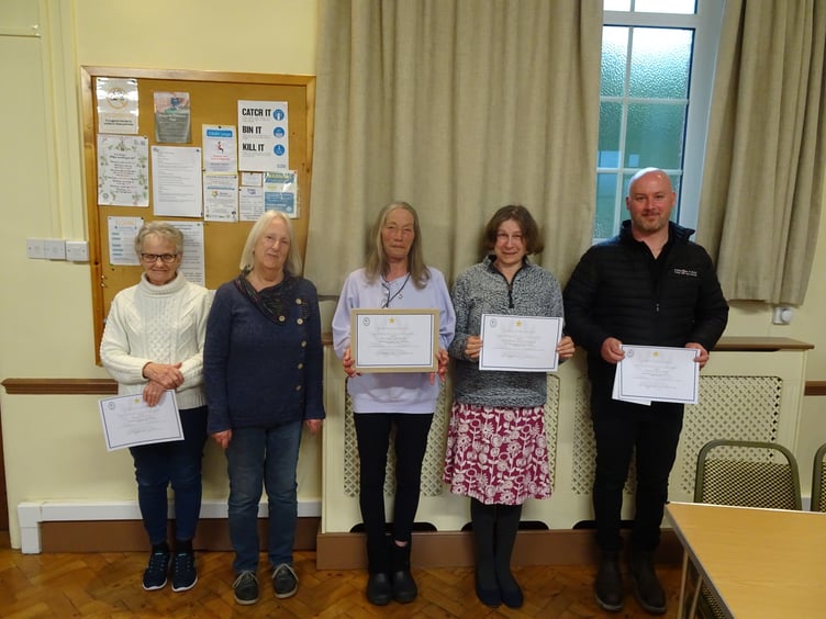 Di Thompson was given special thanks for her efforts in Polgooth. Picture: St Mewan Parish Council