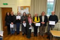 Community volunteers receive awards from parish council