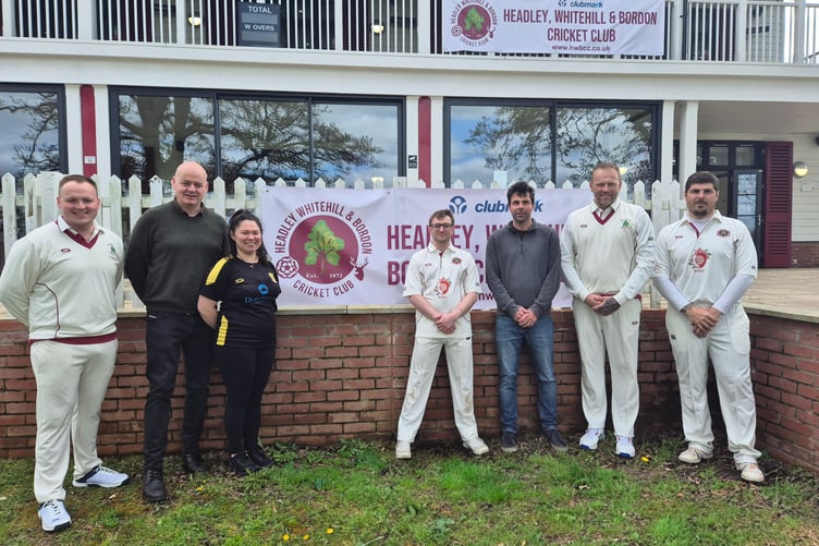 Kieran Cook (left), James Child, Tracey Arend, Sam Almond, Cllr Andy Tree, Ryan Young and Andrew Coutts