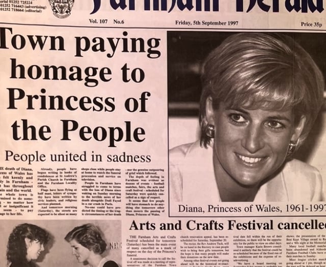 How people in Farnham reacted to the death of Diana Princess of Wales