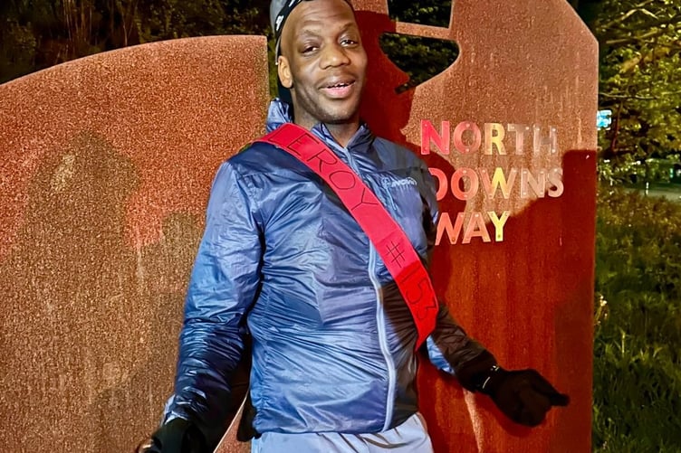 Leroy Valentine at the end of his long journey.