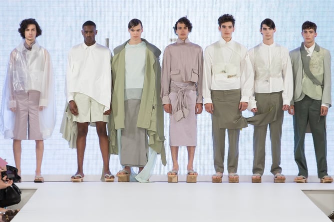 Leo's final collection at Graduate Fashion Week in 2017.