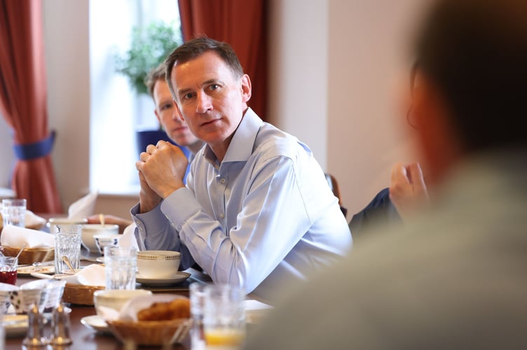 Jeremy Hunt is pictured attending a Breakfast Briefing.