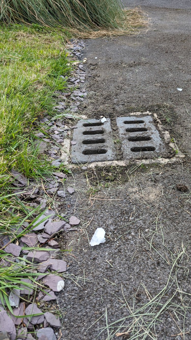 Lumps of ice from a plane on the ground in Boundstone
