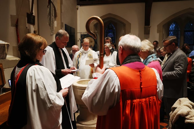 Steve Green is installed as vicar at St James', Rowledge in April 2024