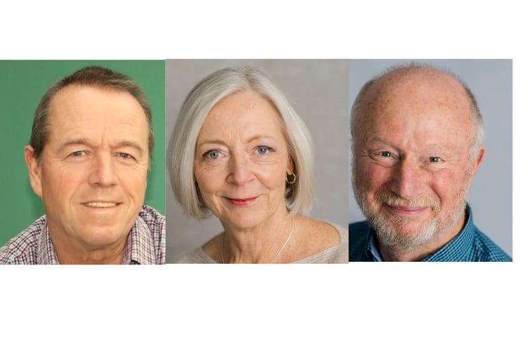From left to right: Alan Goodchild, Sara Wilson-Soppitt and Ian Wilson-Soppitt (Farnham Radio Theatre)