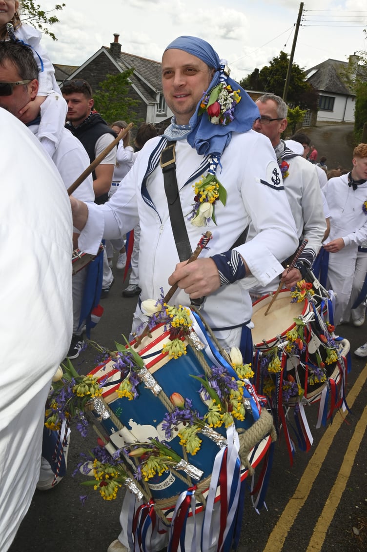 One of the many drummers of the Blue Oss. (Picture: Adrian Jasper)