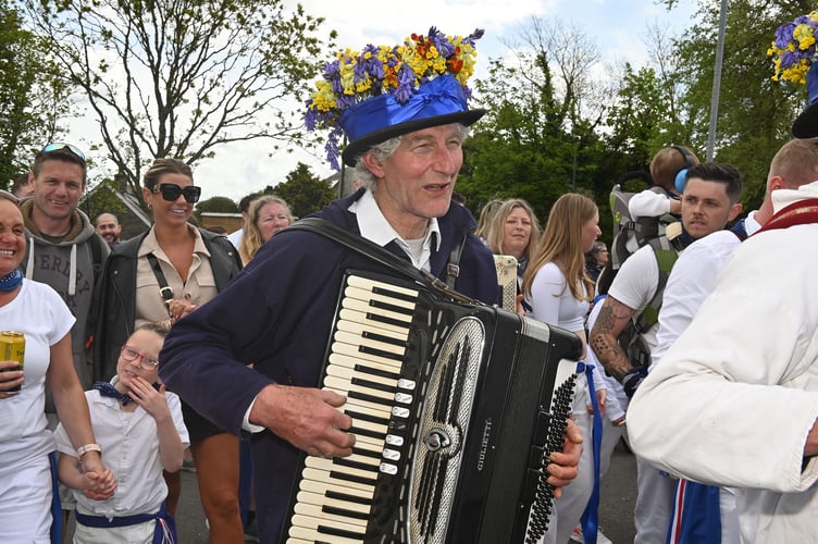 A big smile from one of the Blue Oss accordian players. (Picture: Adrian Jasper)
