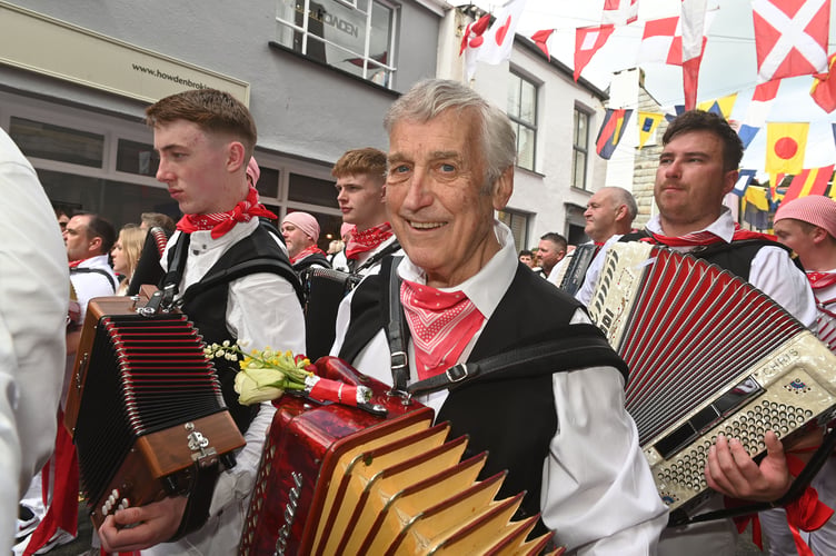 A smile from the Red Oss accordion player John Bealing. (Picture: Adrian Jasper)