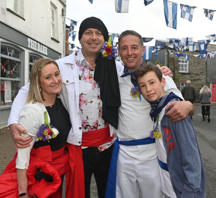 Ready to celebrate are Becky, Patrick, Martin and Charlie. (Picture: Adrian Jasper)