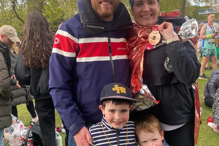 Claire with her husband and their two children (Claire Peilow)