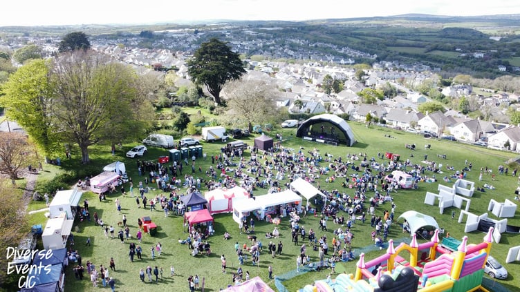 Children could play on the bouncy castles in the park. (Picture: Diverse Events CIC)