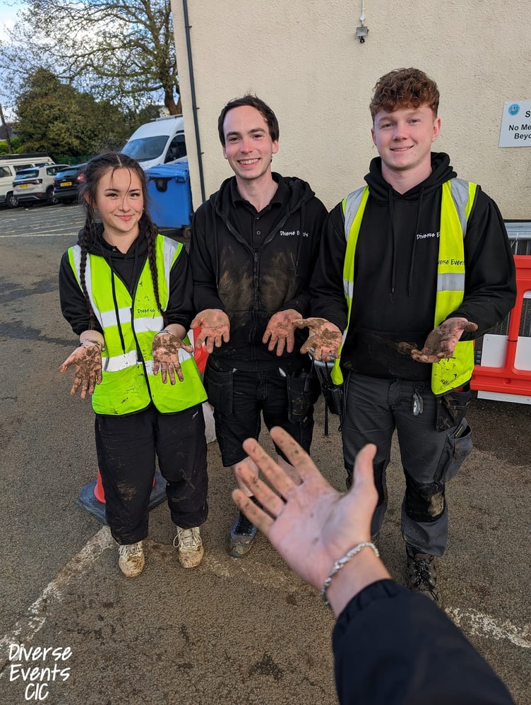 Volunteers got their hands dirty helping out at the event. (Picture: Diverse Events CIC)
