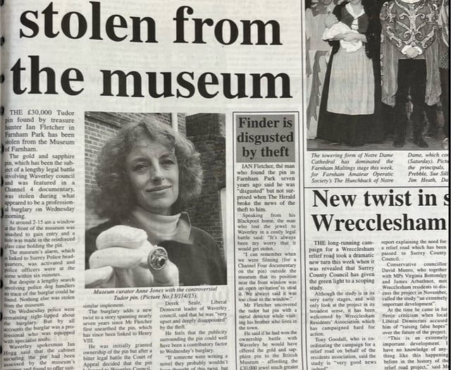 The ongoing mystery of the Museum of Farnham's stolen Tudor pin