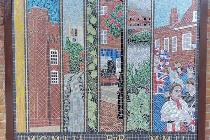 The Queen's Golden Jubilee mosaic.