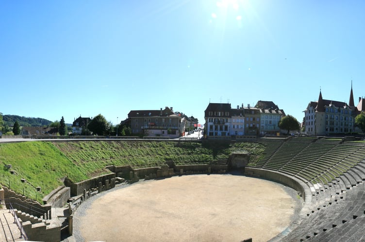 The Roman amphitheatre in Avenches, Switzerland, where the Farnham team tasted victory