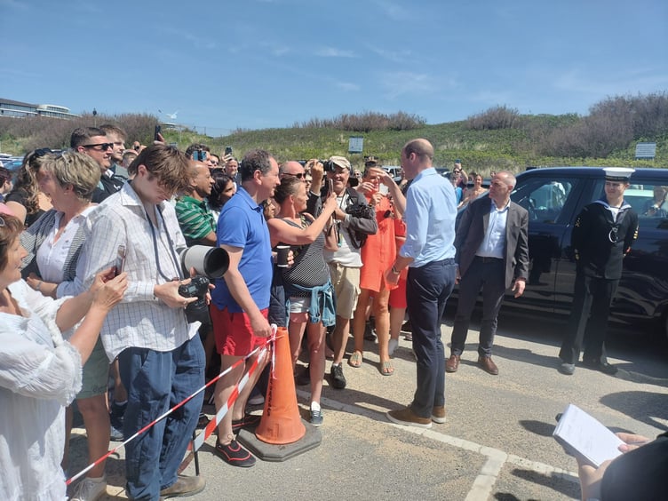 Prince William meets members of the public