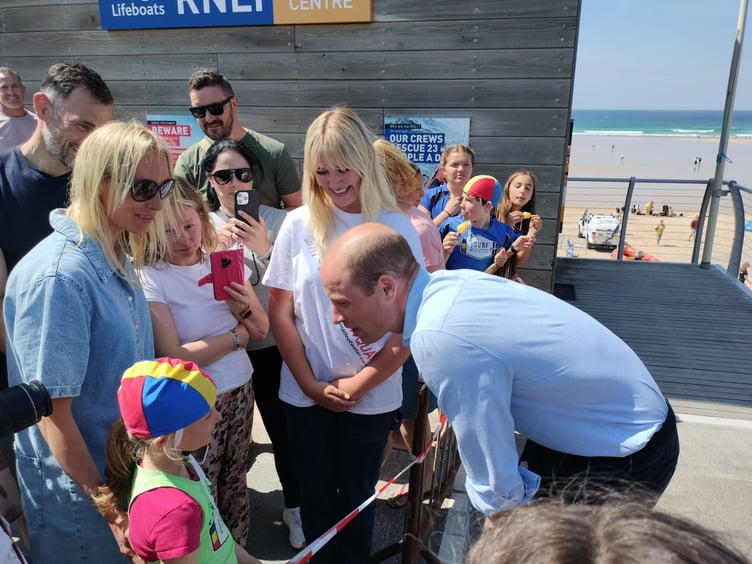Prince William talks to the public