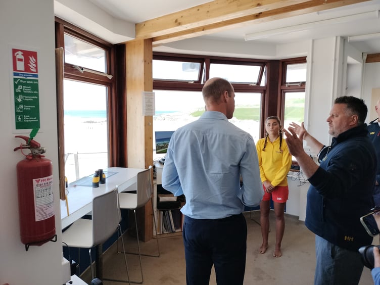 Prince William meets lifeguards